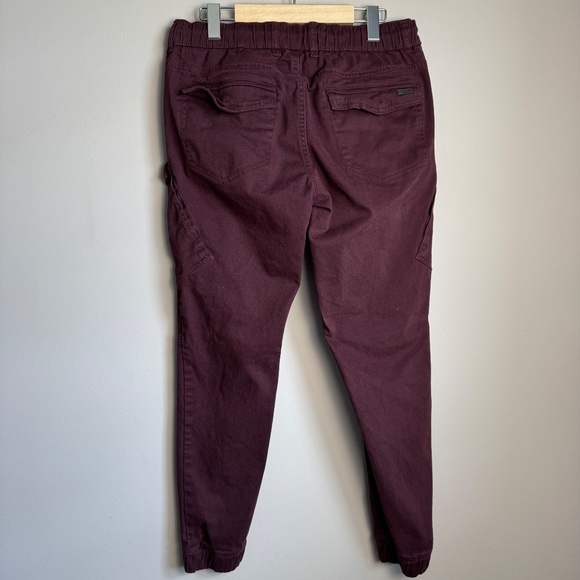 Women's Burgundy Cargo Pants - Picture 5 of 16